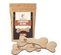 Wildfang® Juguetes para Perros de Cuero, Mediano - Mordedor Perro Suave para Cachorros, Perros Adultos y Senior con Dientes Sensibles - Hueso Perro de Cuero Natural de 5 mm, No Tóxico, Pack de 3