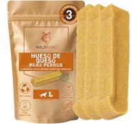Wildfang® Masticables de Yak, L (Aprox. 101 g) para Perros de 25 a 25 kg - Barrita Dental, Dureza Tipo Queso del Himalaya, Barritas de Queso Tipo Churpi, Premios para Perros, Pack de 3