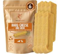 Wildfang® Masticables de Yak, L (Aprox. 101 g) para Perros de 25 a 25 kg - Barrita Dental, Dureza Tipo Queso del Himalaya, Barritas de Queso Tipo Churpi, Premios para Perros, Pack de 6