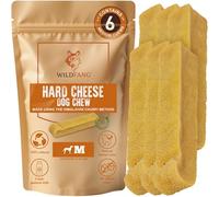 Wildfang® Masticables de Yak, M (Aprox. 72 g) para Perros de 5 a 25 kg - Barrita Dental, Dureza Tipo Queso del Himalaya, Barritas de Queso Tipo Churpi, Premios para Perros, Pack de 6