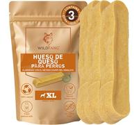 Wildfang® Masticables de Yak, XL (Aprox. 137 g) para Perros de más de 45 kg - Barrita Dental, Dureza Tipo Queso del Himalaya, Barritas de Queso Tipo Churpi, Premios para Perros, Pack de 3