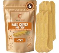 Wildfang® Masticables de Yak, XL (Aprox. 137 g) para Perros de más de 45 kg - Barrita Dental, Dureza Tipo Queso del Himalaya, Barritas de Queso Tipo Churpi, Premios para Perros, Pack de 6