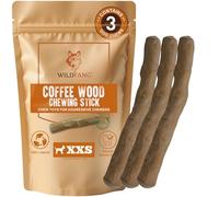Wildfang® Palo de Cafe para Perro - Alternativa a los Huesos - Juguetes para Cachorros - Masticar - masticable Natural para Perros (1 Unidad (Paquete de 3), XXS (Perros de Menos de 5 kg))