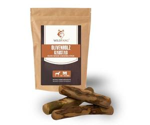 Wildfang® Palos de Madera de Olivo para Perros Medianos - Juguetes Masticables para Perros Masticadores Mordedor de Cachorros Entrenamiento Muscular, Palo de Olivo para Perro (15-25 kg), Paquete de 3