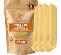 Wildfang® Snacks duros de queso para perros XS aprox. 30 g para perros de hasta 10kg - mordedor perro tipo Churpi, palito masticable duro estilo churpi perro himalaya, premios para cachorros, 3 unidad