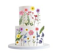 Wildflower, Adornos de Pastel con Flores Prensadas para Cumpleaños, Bodas, Baby shower y Decoración Nupcial, Elegante Conjunto de Decoración de Fiesta Baby in Bloom, Decoración de Pastel para