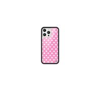 Wildflower Cases - Pink Polka Dot, Compatible with Apple iPhone 16 Pro MAX | Bright Spotted White Aesthetic Cute Trendy - Protective Black Bumper, 4ft Drop Test Certified, Women Owned Small Business