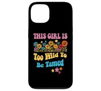 Wildflower Cute Retro Too Wild To Be Tamed Girls Wildflower Carcasa para iPhone 13