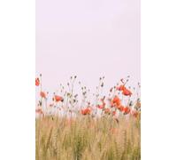 Wildflower Field Notebook - Lined Pages - 6.14 x 9.21 inches: Minimalist Poppy Meadow Design Journal for Notes, Writing, Reflection and Everyday Use