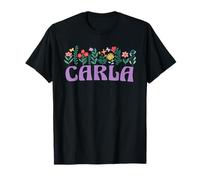 Wildflower Floral Carla Nombre Día de la Madre Mujeres Camiseta
