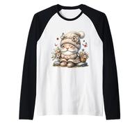 Wildflower GNOME For Women Cute Butterfly Decor For Summer Camiseta Manga Raglan