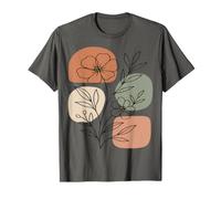 Wildflower Line Art Abstract Botanical Mid Century Camiseta