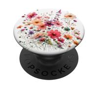 Wildflower Meadow Autumn Floral Cottagecore Garden Style PopSockets PopGrip Adhesivo