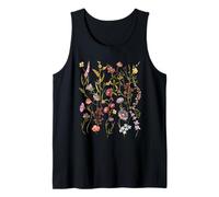 Wildflower Meadow Botanical Illustration, Vintage Floral Na Camiseta sin Mangas