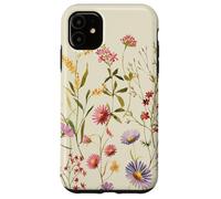 Wildflower Meadow Botanical Illustration, Vintage Floral Na Carcasa para iPhone 11