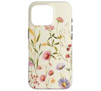 Wildflower Meadow Botanical Illustration, Vintage Floral Na Carcasa para iPhone 16 Pro
