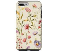 Wildflower Meadow Botanical Illustration, Vintage Floral Na Carcasa para iPhone 7 Plus/8 Plus