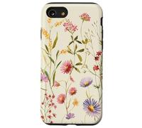 Wildflower Meadow Botanical Illustration, Vintage Floral Na Carcasa para iPhone SE (2020) / 7/8