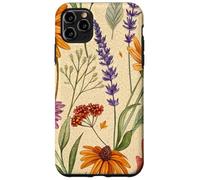 Wildflower Meadow Pattern with Autumn Garden Colors Carcasa para iPhone 11 Pro MAX