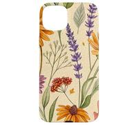 Wildflower Meadow Pattern with Autumn Garden Colors Carcasa para iPhone 15 Plus