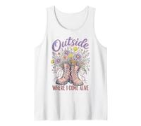 Wildflower Nature Outside Where I Come Alive Cottagecore Camiseta sin Mangas