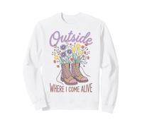 Wildflower Nature Outside Where I Come Alive Cottagecore Sudadera
