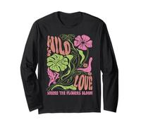 Wildflower Wild Love Donde Las Flores florecen Boho Floral Manga Larga