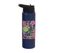 Wildflower Wild Love Donde las flores florecen Boho Floral Stainless Steel Insulated Water Bottle
