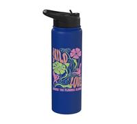 Wildflower Wild Love Donde las flores florecen Boho Floral Stainless Steel Insulated Water Bottle