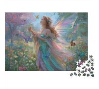 Wildflowers Blooming on The Grass, Charming Fairy 1000pcs (75x50cm) Rompecabezas para Adultos - Juguete De Bricolaje