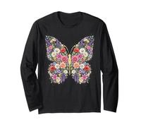 Wildflowers Floral Butterfly Botanical Nature Art Gardener Manga Larga