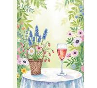 Wildflowers & Wine: Field Line Wide Ruled Notebook for Records Notes and Daily Use