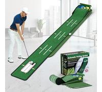 WildFun Golf Putting Green Mat con Putting Gates y Putting Mirror,Golfs Putting Mat para Hombres Que juegan al Golf en casa o en la Oficina (Alfombrilla de Golf)