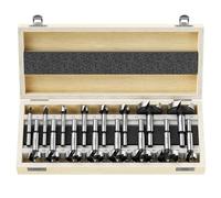 WildFun Juego de brocas Forstner 16 piezas, brocas Forstner de para trabajar la madera, taladrar madera con vástago redondo, accesorios para taladrar,Ø6-54mm con estuche de almacenamiento