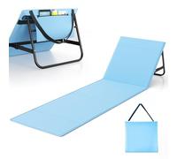 WildFun Silla de Playa portátil, Silla de Playa Plegable, Silla de Bronceado Ligera y Ajustable para Tomar el Sol al Aire Libre en la Arena del Camping (1pcs, Azul)