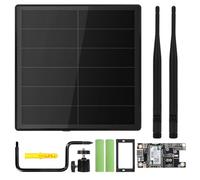 WILDGAMEPLUS D5 Solar Lora Node Repetidor con controlador Lora Module RAK19007 RAK4631 Board and 868 MHz Lora Antenna 2,4 g, panel solar integrado en batería de 5000 mAh para radio Meshtastic Lorawan