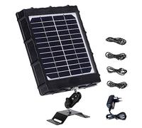 WILDGAMEPLUS Panel solar recargable, 14W 8000mAh 12V/1.2A 9V/1.6A 6V/2.4A IP54 Cargador a prueba de agua con cables para todas las cámaras 3G 4G Trail Hunting Game y luz LED de 12V WG-8000