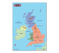 Wildgoose Education wg3514 Simple Reino Unido Mapa, 67 cm x 57 cm