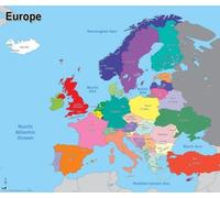 Wildgoose Education WG3519 Simple mapa de Europa, 67 cm x 57 cm