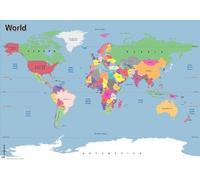 Wildgoose Education WG3605 Simple mapa del mundo, 84 cm x 59 cm