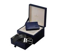 WildHorn Cesta de regalo para hombre, cartera de cuero y cinturón, juego de regalo para amigos, novio, marido, padre, hijo, etc. (nuevo azul 1), NUEVO BLUE1, One Size, Contemporáneo