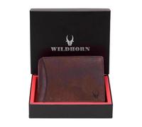 Wildhorn India - Cartera de piel con protección RFID para hombre, color marrón craquelado, contemporánea, Marrón (BrownCrackle), Contemporáneo