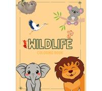 Wildilife Coloring Book: Black White Clean Wildlife Coloring Worksheet Set For Kids