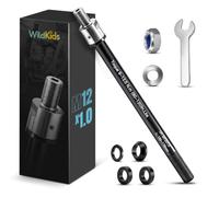 WildKids Eje insertable para remolque de bicicleta M12 160-178 mm, eje de paso, longitud de vástago ajustable, eje insertable compatible con Thule, Qeridoo, Croozer Acoplamientos de remolque de