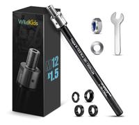WildKids Eje insertable para remolque de bicicleta M12 160-178 mm, eje de paso, longitud de vástago ajustable, eje insertable compatible con Thule, Qeridoo, Croozer Acoplamientos de remolque de