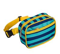 Wildkin Riñonera para niña, Rayas azules, 6.75 x 5.25 x 2.25 inches, Riñonera