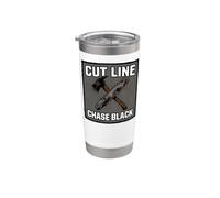 Wildland Firefighter Hotshot Cut Line Chase Black Vaso térmico de acero inoxidable de doble pared