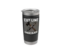 Wildland Firefighter Hotshot Cut Line Chase Black Vaso térmico de acero inoxidable de doble pared