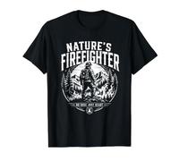 Wildland Nature's Bombero Héroe de la Lucha contra Incendios forestales Camiseta gráfica económica, Hombre, Negro, M
