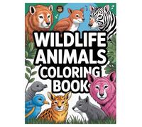 Wildlife Animals Coloring Book: 100 Jungle and Safari Creatures for All Ages: A Relaxing Coloring Adventure with Detailed Illustrations for Creative Fun and Stress Relief